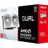 ASUS Dual -RX9060XT-16G-WHITE AMD Radeon RX 9060 XT 16 GB GDDR6, Scheda grafica bianco, Radeon RX 9060 XT, 16 GB, GDDR6, PCI Express 5.0, 2 ventola(e)