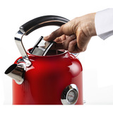 Ariete 2854 Bollitore Elettrico con Autospegnimento - Base Cordless - Filtro Removibile - Termometro - 2000 Watt - 1,7 Litri - Linea Moderna - Rosso rosso, 7 Litri - Linea Moderna - Rosso, 1,7 L, 2000 W, Rosso, Acciaio inox, Indicatore del livello dell'acqua, Arresto di sicurezza contro il surriscaldamento