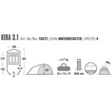 High Peak Tenda a cupola Kira 3.1 verde scuro/grigio