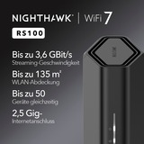 Netgear Nighthawk router wireless 2.5 Gigabit Ethernet Dual-band (2.4 GHz/5 GHz) Nero Nero, Wi-Fi 7 (802.11be), Dual-band (2.4 GHz/5 GHz), Collegamento ethernet LAN, Nero, Router da tavolo