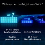 Netgear Nighthawk router wireless 2.5 Gigabit Ethernet Dual-band (2.4 GHz/5 GHz) Nero Nero, Wi-Fi 7 (802.11be), Dual-band (2.4 GHz/5 GHz), Collegamento ethernet LAN, Nero, Router da tavolo