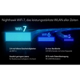 Netgear Nighthawk router wireless 2.5 Gigabit Ethernet Dual-band (2.4 GHz/5 GHz) Nero Nero, Wi-Fi 7 (802.11be), Dual-band (2.4 GHz/5 GHz), Collegamento ethernet LAN, Nero, Router da tavolo