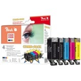 Peach PI100-140 cartuccia d'inchiostro 5 pz Compatibile Nero, Ciano, Nero per foto, Giallo Nero, Ciano, Nero per foto, Giallo, 19 ml, 9 ml, 5 pz, 410 pagine, Confezione multipla