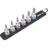 Wera 05003996001 Set di bussole, chiave combinata   Nero, Set di bussole, 1/2", Metrico, 6 testina/e, 4,5,6,8,10 mm
