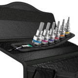 Wera 05003996001 Set di bussole, chiave combinata   Nero, Set di bussole, 1/2", Metrico, 6 testina/e, 4,5,6,8,10 mm