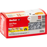 fischer Tassello a espansione SX Plus 4x20 grigio chiaro