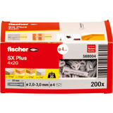fischer Tassello a espansione SX Plus 4x20 grigio chiaro