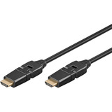 goobay Cavo HDMI ad alta velocità 360° Nero/Oro