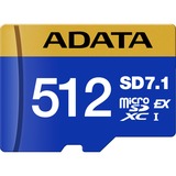 ADATA UD512GEX3L1-C memoria flash 512 GB MicroSDXC UHS-II, Scheda di memoria blu/Giallo, 512 GB, MicroSDXC, UHS-II, 800 MB/s, 700 MB/s, Class 3 (U3)