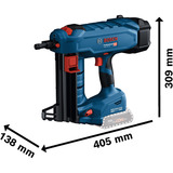 Bosch GNB 18V-38 Professional Chiodatrice Batteria blu/Nero, Chiodatrice, Scomparto dritto, Nero, Blu, 1,3 cm, 3,8 cm, 96 dB