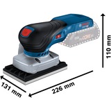 Bosch GSS 18V-13 Professional, Levigatrice orbitale blu/Nero, 81 dB, 70 dB, 357 mm, 442 mm, 151 mm