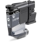 Brother LC521BK cartuccia d'inchiostro 1 pz Originale Nero Nero, 1 pz, 500 pagine, Confezione singola
