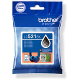 Brother LC521BK cartuccia d'inchiostro 1 pz Originale Nero Nero, 1 pz, 500 pagine, Confezione singola