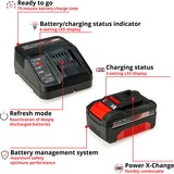 EINHELL 4512042 batteria e caricabatteria per utensili elettrici, set Nero/Rosso, Ioni di Litio, 18 V, Nero, Rosso, 200-260 V, 50/60 Hz, Ioni di Litio