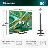 Hisense ULED 50E8S MiniLED, QLED TV Nero/grigio scuro