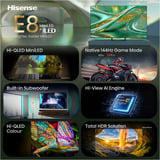 Hisense ULED 50E8S MiniLED, QLED TV Nero/grigio scuro