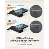 ICY BOX IB-2911MSCL-CU31, Docking station Nero