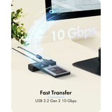 ICY BOX IB-2911MSCL-CU31, Docking station Nero