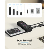 ICY BOX IB-2911MSCL-CU31, Docking station Nero