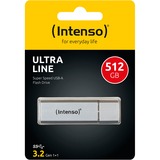 Intenso Ultra Line unità flash USB 512 GB USB tipo A 3.2 Gen 1 (3.1 Gen 1) Argento, Chiavetta USB argento, 512 GB, USB tipo A, 3.2 Gen 1 (3.1 Gen 1), 70 MB/s, Cuffia, Argento