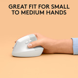 Logitech Lift per Mac, Mouse bianco
