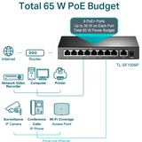 TP-Link TL-SF1009P switch di rete Non gestito Fast Ethernet (10/100) Supporto Power over Ethernet (PoE) Nero, Interruttore Non gestito, Fast Ethernet (10/100), Full duplex, Supporto Power over Ethernet (PoE), Montabile a parete