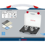 Bosch 2608599037 Kit frese a secco diamantate 5 parti 1 pz. Fresa, Drill bit set Fresa, Pietra, Piastrella, Bosch, Argento, 5 pz