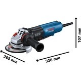Bosch GWS 17-125 PSB PROFESSIONAL smerigliatrice angolare 12,5 cm 11500 Giri/min 1700 W 2,3 kg blu/Nero, 11500 Giri/min, 12,5 cm, AC, 2,3 kg