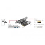 DeLOCK Scheda PCIe x1 a 2x USB 3.2 Gen 1 esterni, Controller USB 
