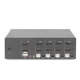 Digitus Switch KVM DisplayPort 4x 1 Nero