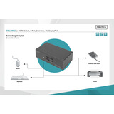 Digitus Switch KVM DisplayPort 4x 1 Nero