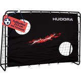 HUDORA Porta da calcio allenatore con parete di tiro, Obiettivo di gioco del calcio Nero