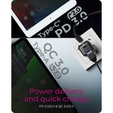 ICY BOX IB-PS1020-PD Universale Nero AC Ricarica rapida Interno, Caricabatterie Nero, Interno, AC, 12 V, Nero