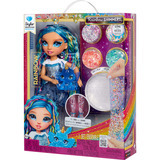MGA Entertainment Rainbow Shimmers with Slime Fashion Doll - Skyler (blue), Bambola Rainbow High Rainbow Shimmers with Slime Fashion Doll - Skyler (blue), Bambola alla moda, Femmina, 4 anno/i, Bambino/Bambina, 280 mm, Multicolore