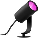 Philips Hue Faretto per esterni Lily, Luce LED Nero, Philips Hue White and Color ambiance Faretto per esterni Lily, Colonna/Luce a lampione da esterno, Bluetooth/Zigbee, Nero, LED, Alluminio, Lampadina/e non sostituibile/i