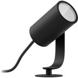 Philips Hue Faretto per esterni Lily, Luce LED Nero, Philips Hue White and Color ambiance Faretto per esterni Lily, Colonna/Luce a lampione da esterno, Bluetooth/Zigbee, Nero, LED, Alluminio, Lampadina/e non sostituibile/i