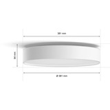 Philips Hue Lampada da soffitto White Ambiance Enrave M, Luce LED bianco