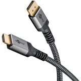 goobay Cavo adattatore Plus DisplayPort > HDMI, 4K @ 60Hz grigio