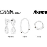 iiyama ProLite XB2497HSU-W1, Monitor LED bianco (matto), 60,5 cm (23.8"), 1920 x 1080 Pixel, Full HD, LED, 4 ms, Bianco