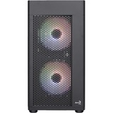 Aerocool Hexform Mini Tower Nero, Chassis Tower Nero, Mini Tower, PC, Nero, micro ATX, Mini-ITX, ABS, SPCC, Indietro, Frontale