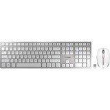 DW 9100 SLIM tastiera Mouse incluso Universale RF senza fili + Bluetooth QWERTY Inglese US Argento, Set desktop