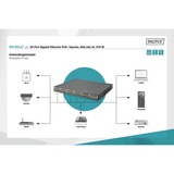 Digitus Iniettore 24 porte/Ethernet/PoE+ 370W, Interruttore Nero