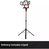 EINHELL Lampada a batteria professionale TP-CL 18/3000 Li Set - Solo, 18Volt, Riflettore di costruzione rosso
