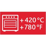 Emsa CLIP & CLOSE N10414 Quadrato Scatola 0,8 L Trasparente 1 pz, Casella trasparente/Rosso, Scatola, Quadrato, 0,8 L, Trasparente, Vetro, 420 °C