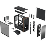 Fractal Design Summit Black TG Light Tint, Chassis Tower Nero/legno