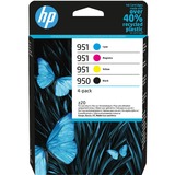 HP Confezione da 4 cartucce di inchiostro originali 950/951, nero, ciano, magenta, giallo nero, ciano, magenta, giallo, Resa standard, Nero, Ciano, Magenta, Giallo, Inchiostro a base di pigmento, Inchiostro a base di pigmento, 24 ml, 16,5 ml