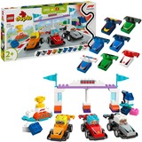 LEGO DUPLO 10445 Auto da Corsa e Piloti Team F1, Macchina Giocattolo da Costruire, Giochi Creativi e Didattici per Bambini 2+, Giochi di costruzione Macchina Giocattolo da Costruire, Giochi Creativi e Didattici per Bambini 2+, Set da costruzione, 2 anno/i, Plastica, 70 pz, 940 g