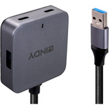 Lindy Hub USB 3.0 a 4 porte grigio/Nero