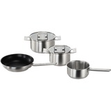 Siemens HZ9SE040 set di pentole 4 pz accaio, Acciaio inox, Acciaio inox, Acciaio inox, Vetro, 220 °C, Induzione