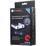 SilverStone FP32-E scheda di interfaccia e adattatore Interno USB 3.2 Gen 1 (3.1 Gen 1), Pannello frontale Nero, Parallelo, USB 3.2 Gen 1 (3.1 Gen 1), Audio in, Auoio out, Nero, 101,6 mm, 120 mm